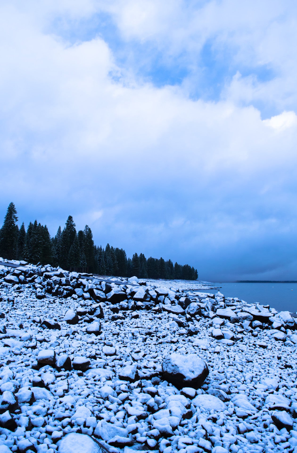 Snow Sky, Lake Almanor, 2015 - 36x24" print