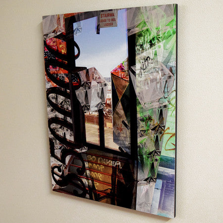 24x18" Rubberband Stacks, Collage Series