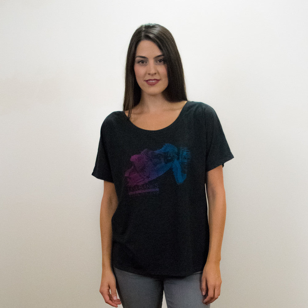Suspended Motion Series Women's Tee, Charcoal-Black Triblend