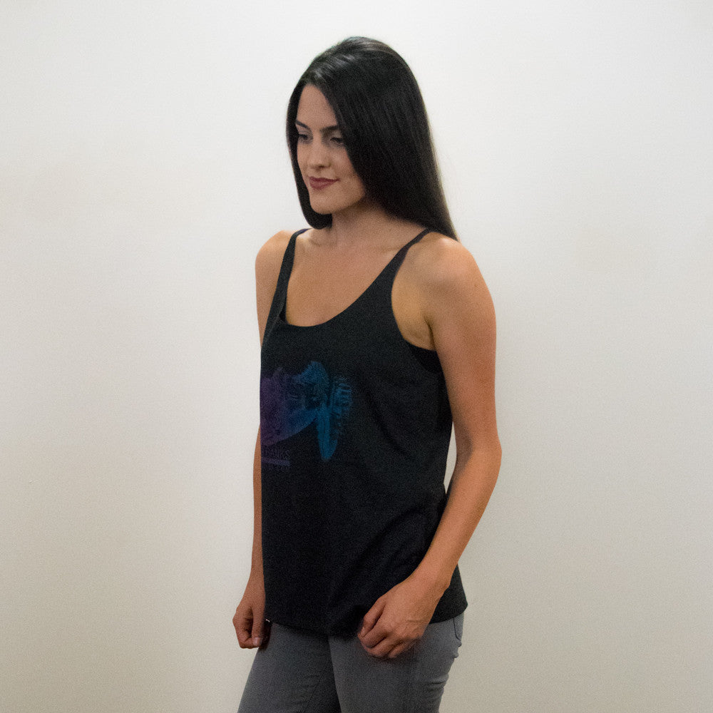 Suspended Motion Series Women's Tank, Charcoal-Black Triblend